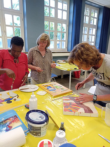 Kunst Workshop mit Nonhlanhla Mathe